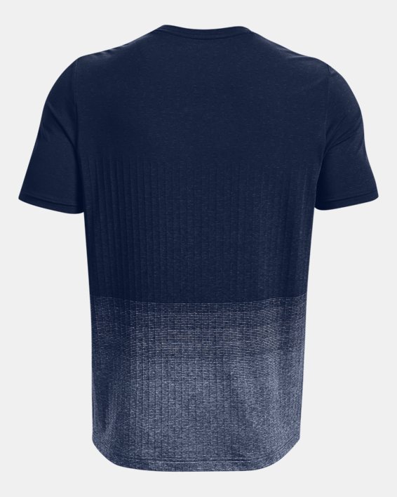 Men's UA Seamless Lux Short Sleeve in Blue image number 5